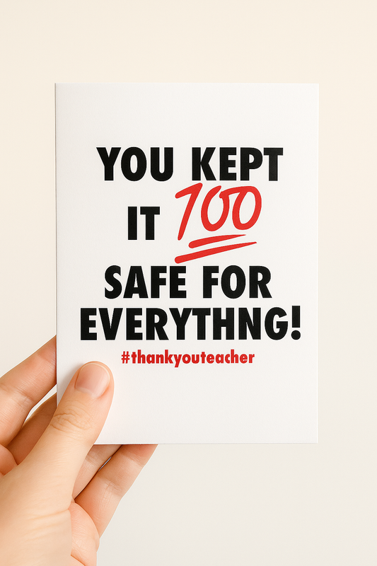 100 - Teacher Thank You Card